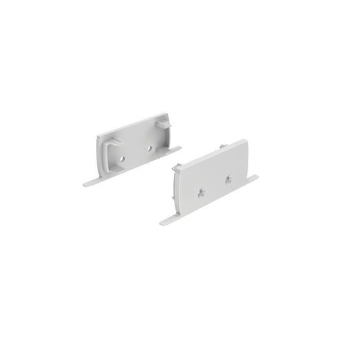 SET OF GREY PLASTIC END CAPS FOR P50N, 2 WITHOUT HOLE EP50N