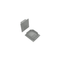 SET OF SILVER PLASTIC END CAPS FOR PROFILE P51 - SET 2PCS WITH VENTILATION HOLES EP51