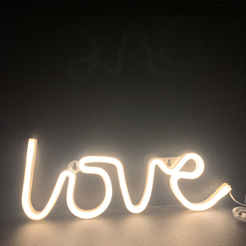 LOVE, 118 NEON LED ΛΑΜΠΑΚΙΑ ΜΕ ΜΠΑΤΑΡΙΑ (3xAA)/USB, WW, IP20, 35.5x2x13cm X041181322