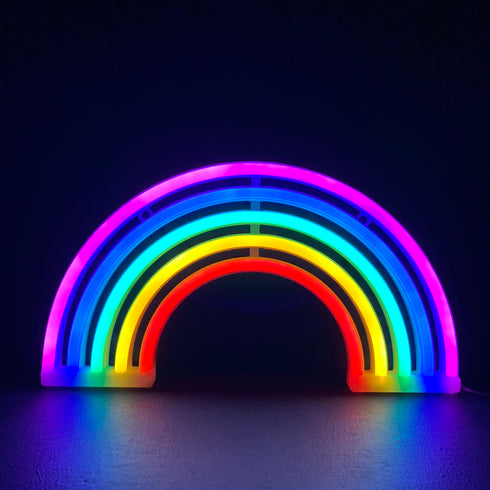 RAINBOW, 80 NEON LED LAMPS WITH BATTERY (3xAA) / USB, RGB, IP20, 18x2x30cm
