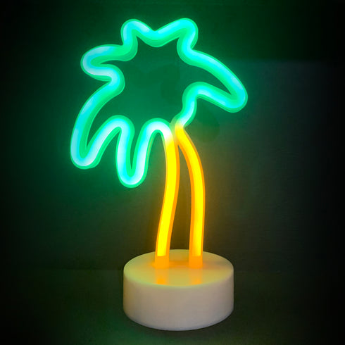 ΦΟΙΝΙΚΑΣ, 34 NEON LED ΛΑΜΠΑΚΙΑ ΜΕ ΜΠΑΤΑΡΙΑ (3xAA)/USB, ΠΡΑΣΙΝΟ & ΚΙΤΡΙΝΟ, IP20, 17x10x26cm F04009317