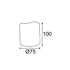 ^ WHITE CANDLE, 1 LED LAMP BAT (2xAA) & ON / OFF IR TELEPH., HOT WHITE, IP20, φ7.5x10cm