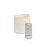 ^ WHITE CANDLE, 1 LED LAMP BAT (2xAA) & ON / OFF IR TELEPH., HOT WHITE, IP20, φ7.5x10cm