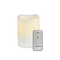 ^ WHITE CANDLE, 1 LED LAMP BAT (2xAA) & ON / OFF IR TELEPH., HOT WHITE, IP20, φ7.5x12.5cm