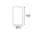^ WHITE CANDLE, 1 LED LAMP BAT (2xAA) & ON / OFF IR TELEPH., HOT WHITE, IP20, φ7.5x15cm