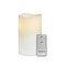 ^ WHITE CANDLE, 1 LED LAMP BAT (2xAA) & ON / OFF IR TELEPH., HOT WHITE, IP20, φ7.5x15cm