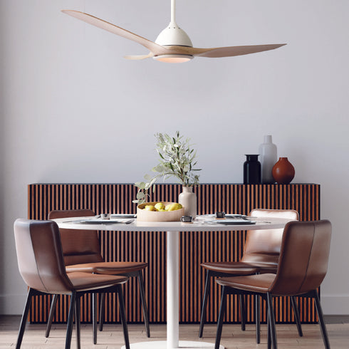 ΑΝΕΜΙΣΤΗΡΑΣ ΟΡΟΦΗΣ ΦΩΣ DIMMABLE Φ132 DC40W 3ABS ΛΕΥΚΑ ΠΤΕΡΥΓΙΑ ΤΗΛΕΧΕΙΡΙΣΤΗΡΙΟ 2 ΑΝΑΡΤΗΣΕΙΣ 15&25ΕΚ FANKVWH20G