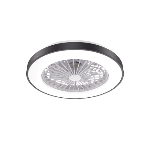 ΑΝΕΜΙΣΤΗΡΑΣ ΟΡΟΦΗΣ ΠΛΑΦΟΝΙΕΡΑ ΜΑΥΡΗ DIMMABLE DC22W Φ50 7 ΔΙΑΦΑΝH ABS ΠΤΕΡΥΓΙΑ ΤΗΛΕΧΕΙΡΙΣΤΗΡΙΟ FANOKBL10G