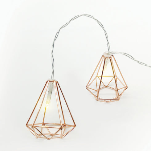 "METAL DIAMOND" 10LED ΛΑΜΠΑΚ ΣΕΙΡΑ ΜΠΑΤΑΡ.(3xAA)&ΧΡΟΝΟΔΙΑΚ (6ΟΝ/18OFF) ΘΕΡΜΟ ΛΕΥΚΟ ΧΑΛΚΙΝΟ ΜΕΤΑΛΛ FMCDIAM10WW2AT