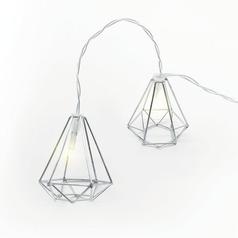 "METAL DIAMOND" 10LED ΛΑΜΠΑΚ ΣΕΙΡΑ ΜΠΑΤΑΡ.(3xAA)& ΧΡΟΝΟΔΙΑΚ (6ΟΝ/18OFF) ΘΕΡΜΟ ΛΕΥΚΟ ΑΣΗΜΙ ΜΕΤΑΛΛ FMSDIAM10WW2AT