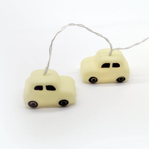 ^ "PLASTIC CAR" 10LED LAMP BATTERY SERIES (3xAA) & TIME (6ON / 18OFF) THERMAL WHITE IP20 135 + 30cm