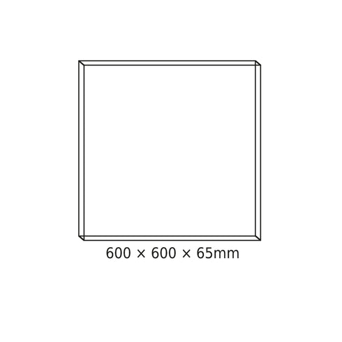 CEILING ALUM FRAME 60x60x6.5cm FOR OTIS*N, ROVE, DEBA & TREGO LED PANELS (WITH SCREWS) FR606065
