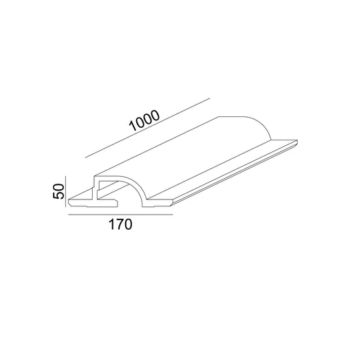 ΓΥΨΙΝΟ TRIMLESS ΓΡΑΜΜΙΚΟ ΦΩΤΙΣΤΙΚΟ ANDIE 100x17x5CM G8018W