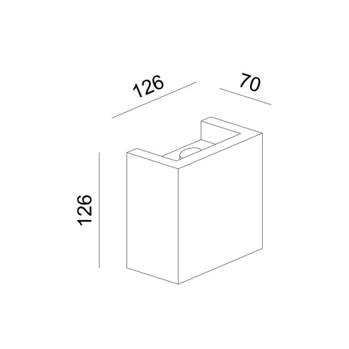 ΓΥΨΙΝΟ ΕΠΙΤΟΙΧΟ Φ/Σ 1XG9 BLOCK 12,6x7x12,6CM G85261W