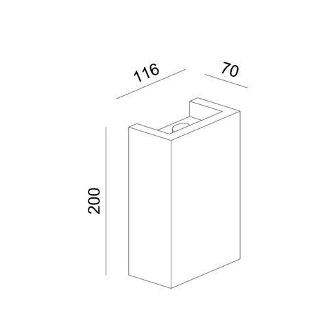 ΓΥΨΙΝΟ ΕΠΙΤΟΙΧΟ Φ/Σ 1XG9 BLOCK 11,6x7x20CM G85271W
