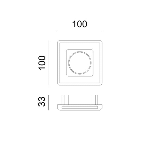 ΤΕΤΡΑΓΩΝΟ ΓΥΨΙΝΟ TRIMLESS ΣΠΟΤ ERIN GU10 G90041C