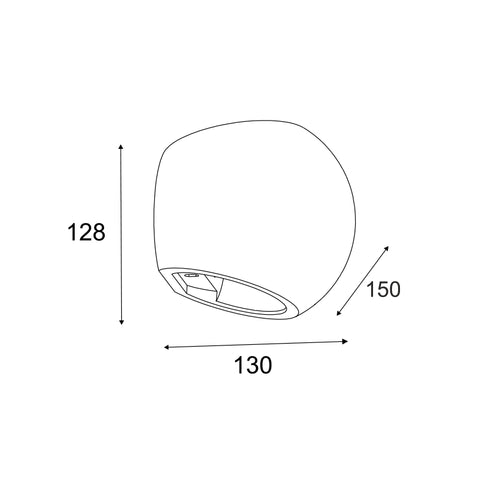 ΕΠΙΤΟΙΧΟ Φ/Σ 1xG9 IBON ΤΣΙΜΕΝΤΟ Φ15x13x12,8CM GC85311W
