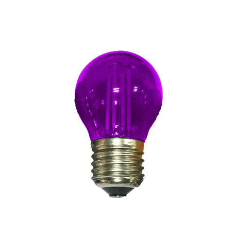 LED FILAMENT E27 BALL 4W PURPLE 230V AC 390LM RA80 GLAMO4WWP