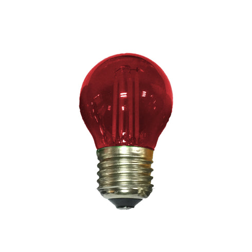 E27 RED GLASS BALL 4W 230V AC 390LM LED COG GLAMO4WWR