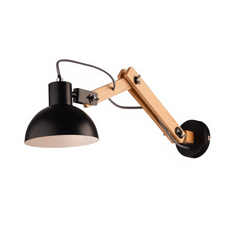 ΕΠΙΤΟΙΧΟ Φ/Σ 1ΧΕ27 ΜΑΥΡΟ ΜΕΤΑΛΛΟ+ΞΥΛΟ 15Χ20Χ65CM MARRON GN99W1WB