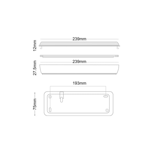 Φ/Σ ΑΣΦΑΛΕΙΑΣ LED ΕΠΙΤΟΙΧΙΟ 2W 1,5HRS 100LM 6000K 230V HAPES260