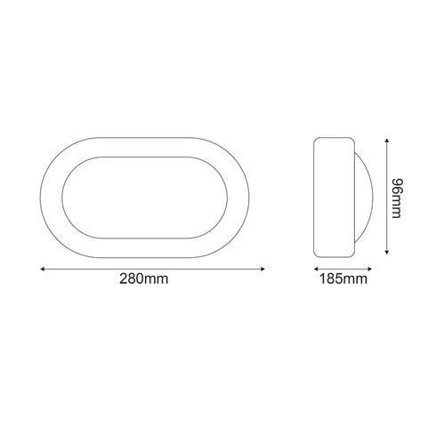ΑΠΛΙΚΑ ΓΚΡΙ ΙΡ54 Ε27 max.60W 280 x 185 x 96mm RAL 7016Μ HI4022GDS