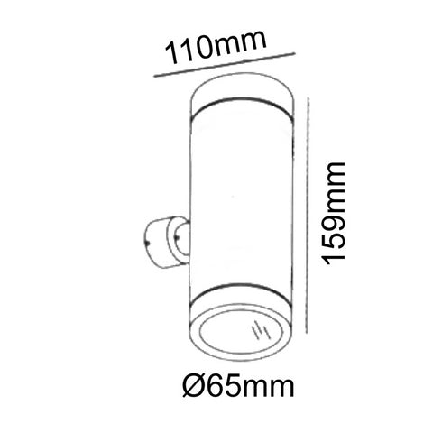 UP-DOWN ΣΤΡΟΓΓΥΛΟ GU10 IP65 HI7355