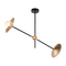 ^ ROOF F / S 2XG9 BRASS / BLACK MET / KO + GLASS 85X20XH51CM LAYLA