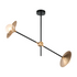 ^ ROOF F / S 2XG9 BRASS / BLACK MET / KO + GLASS 85X20XH51CM LAYLA
