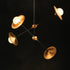 ^ ROOF F / S 4ΧG9 BRASS / BLACK MET / KO + GLASS 85X81ΧΗ67CM LAYLA