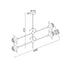 ^ ROOF F / S 4ΧG9 BRASS / BLACK MET / KO + GLASS 85X81ΧΗ67CM LAYLA