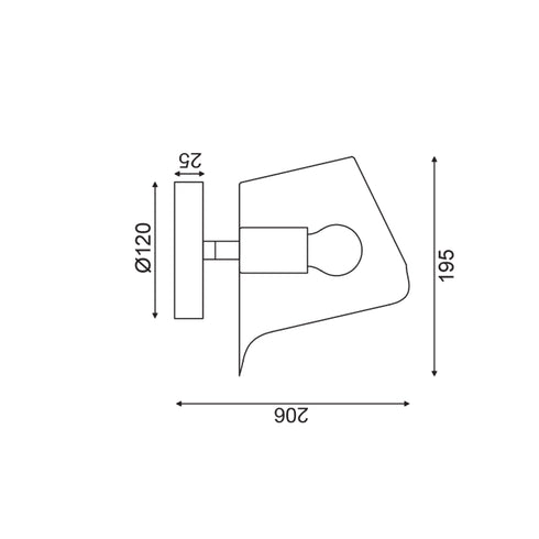 ΕΠΙΤΟΙΧΟ Φ/Σ 1ΧΕ27 ΛΕΥΚΟ ΜΕΤΑΛΛΙΚΟ 21Χ17Χ20CM MONET HM481W21WH