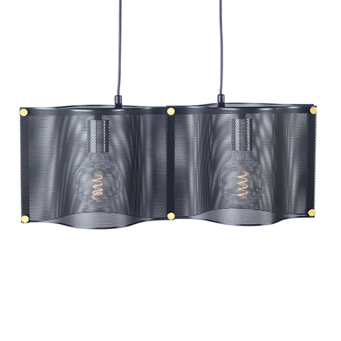 ΚΡΕΜΑΣΤΟ Φ/Σ 2ΧΕ27 ΜΑΥΡΟ ΜΕΤΑΛΛΙΚΟ 57Χ20ΧH120CM MORDOR HM842P57BK