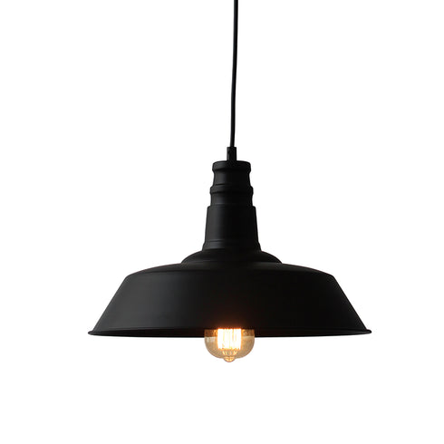 ΚΑΜΠΑΝΑ ΜΕΤΑΛΛΙΚΗ ΜΑΥΡΗ Φ36CM 1ΧE27 MINORE KS1290P36T1BK