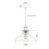 ΚΡΕΜΑΣΤΟ ΓΥΑΛΙΝΟ ΚΕΧΡΙΜΠΑΡΙ Φ28CM 1ΧE27 SMYRNA KS1295PAM1BK