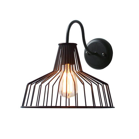 ΑΠΛΙΚΑ ΜΕΤΑΛΛΙΚΗ ΜΑΥΡΗ ΚΑΜΠΑΝΑ 1 Χ Ε27 Φ30CM HADES KS1525W1BK