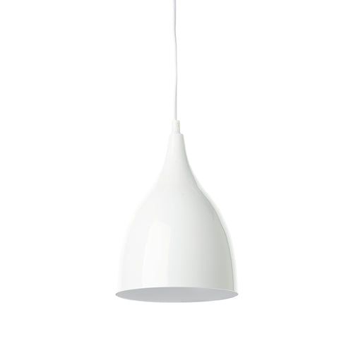 ΜΕΤΑΛΛΙΚΗ ΚΑΜΠΑΝΑ 1ΧΕ27 ΛΕΥΚΗ Φ17χΗ23cm ROXANNE KS174317WH