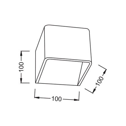 ΕΠΙΤΟΙΧ.Φ/Σ LED ΧΡ.ΞΥΛΟΥ UPDOWN CUBE 1X3W 230V 3000K 30000hr NEPHELE L35037WD