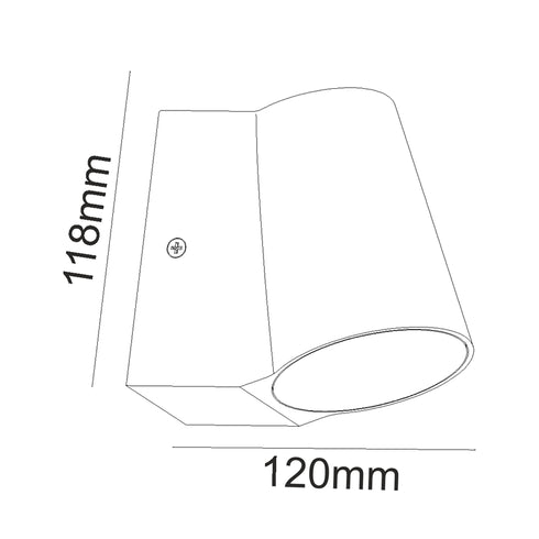 LED COB WALL LUMINAIRE 6W 400LM 100° 230V AC 3.000K DARK GREY CRI80 IP54 30.000HRS LG0509G