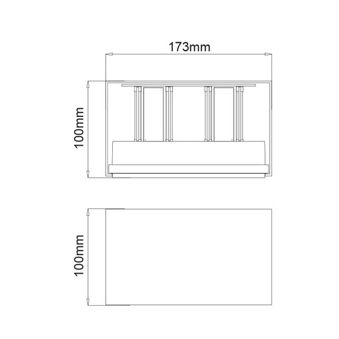 LED SMD WALL LUMINAIRE 12W 860LM 0-120° 230VAC 3.000K DARK GREY CRI80 IP54 30.000HRS LG0690G
