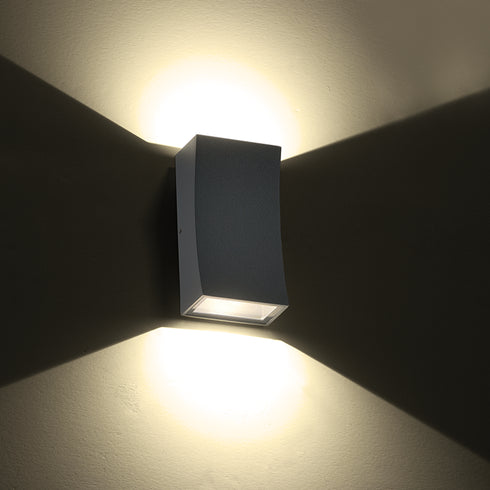 LED HP WALL LUMINAIRE 6W 180LM 89° 230V AC 3.000K DARK GREY CRI80 IP65 30.000HRS LG1042G
