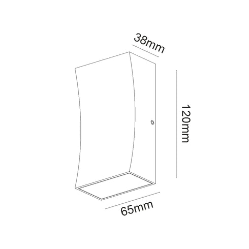 LED HP WALL LUMINAIRE 6W 180LM 89° 230V AC 3.000K DARK GREY CRI80 IP65 30.000HRS LG1042G