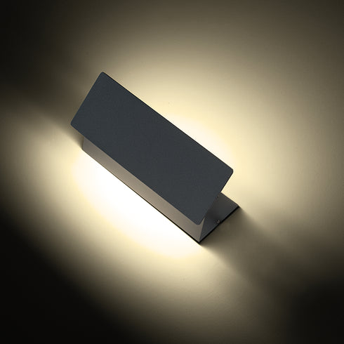LED SMD WALL LUMINAIRE 7W 210LM 190° 230V AC 3.000K DARK GREY CRI80 IP54 30.000HRS LG1201G