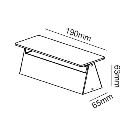 LED SMD WALL LUMINAIRE 7W 210LM 190° 230V AC 3.000K DARK GREY CRI80 IP54 30.000HRS LG1201G