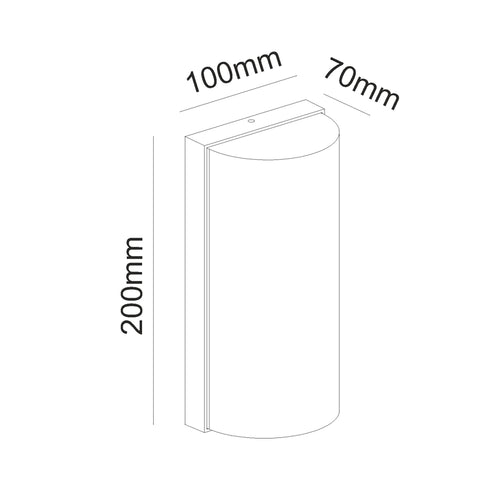 LED SMD WALL LUMINAIRE 10W 560LM 138° 230V AC 3.000K DARK GREY CRI80 IP65 30.000HRS LG1322G