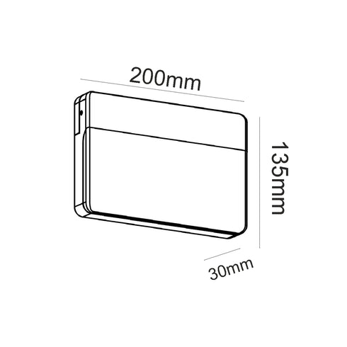 LED SMD WALL LUMINAIRE 13W 650LM 120° 230V AC 3.000K DARK GREY CRI80 IP65 30.000HRS LG1329G