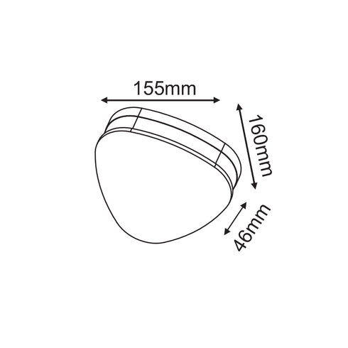 LED SMD WALL LUMINAIRE 10W 320LM 68° 230V AC 3.000K DARK GREY CRI80 IP65 30.000HRS LG1372G