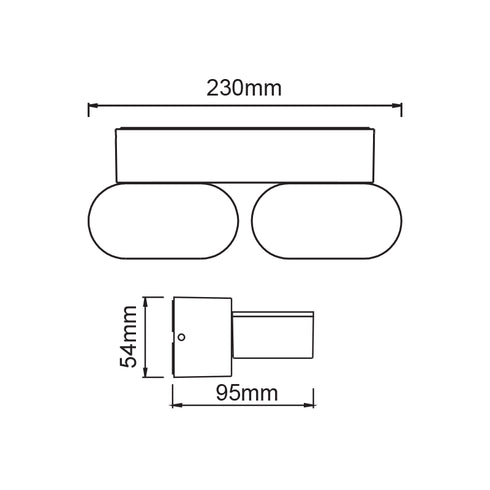 LED SMD WALL LUMINAIRE 13W 630LM 100° 230V AC 3.000K DARK GREY CRI80 IP54 30.000HRS LG1682G