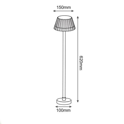 LED SMD POST LUMINAIRE 10W 400LM 130° 230V AC 3.000K DARK GREY CRI80 IP65 30.000HRS LG2122G-600