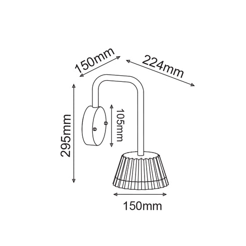 LED SMD WALL LUMINAIRE 10W 400LM 85° 230V AC 3.000K DARK GREY CRI80 IP54 30.000HRS LG2122G